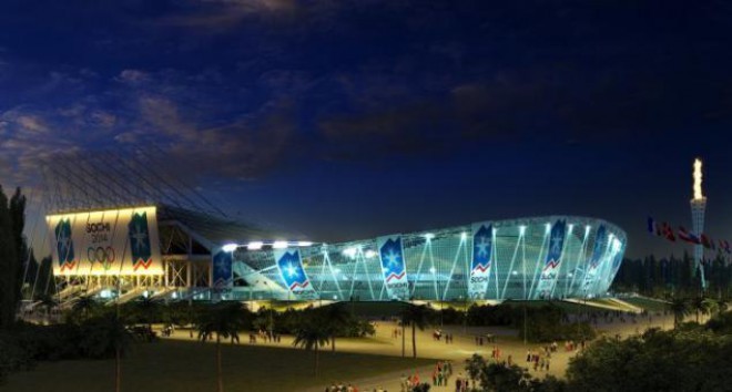 8. Het openings- en slotevenement zal plaatsvinden in het Fisht-stadion, dat een capaciteit heeft voor 40.000 toeschouwers.