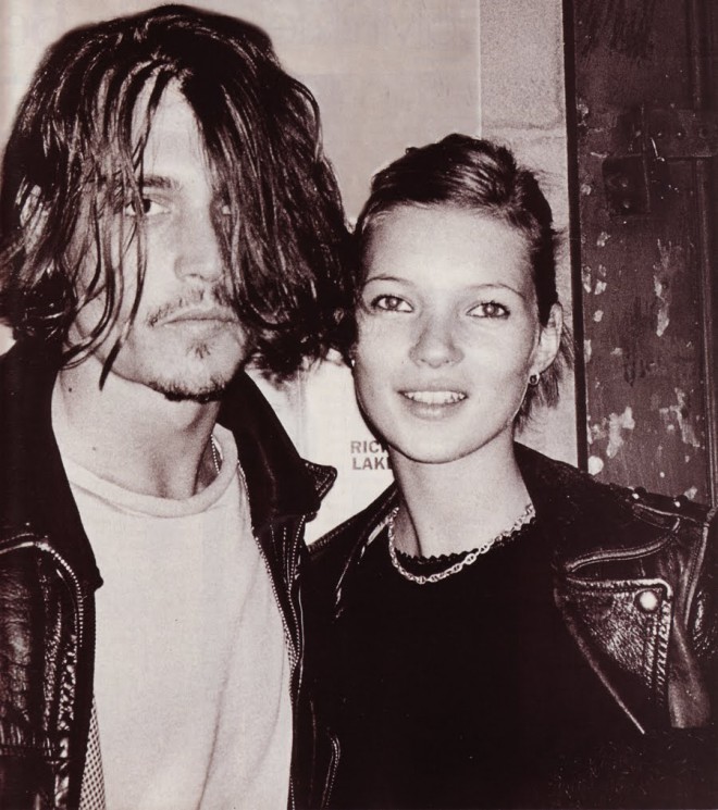 Kate avec l'acteur Johnny Depp.