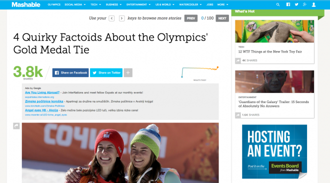 4 Quirky Factoids About the Olympics  Gold Medal Tie / Mashable