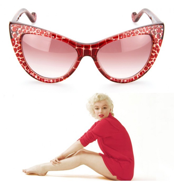 Marilyn-kollektionen är inspirationen till skådespelerskans favoritglasögon Foto: Buro 24/7