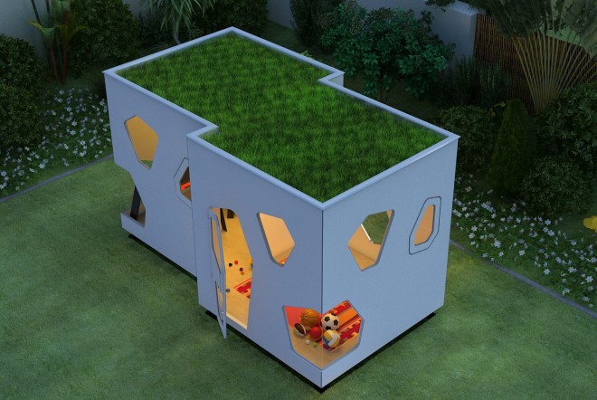 SmartPlayhouse hišica je prostor brezmejne domišljije.