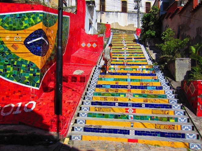 Pisane stopnice v Braziliji. 