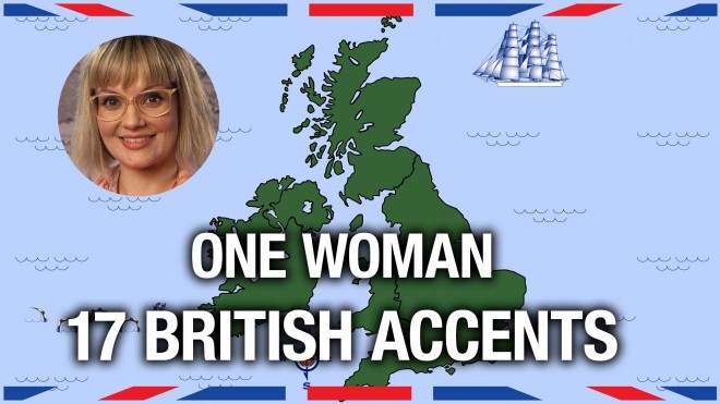 One Woman, 17 British Accents
