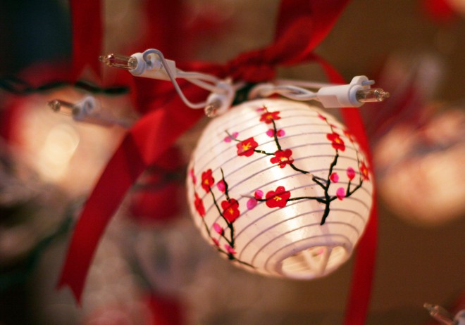 In China, homes are decorated with lighted lanterns for Christmas.