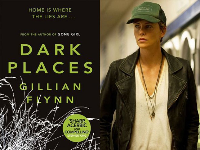 The book Dark Places and the main actress in the upcoming film adaptation Charlize Theron.