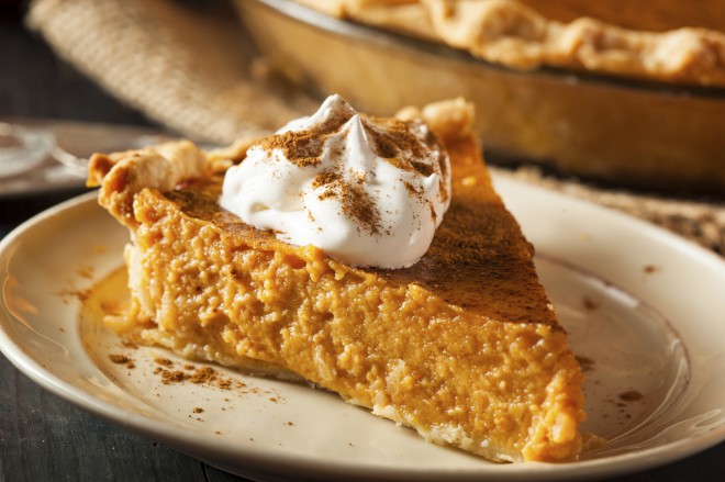 Pumpkin pie - one of the desserts that Americans enjoy for dessert. 