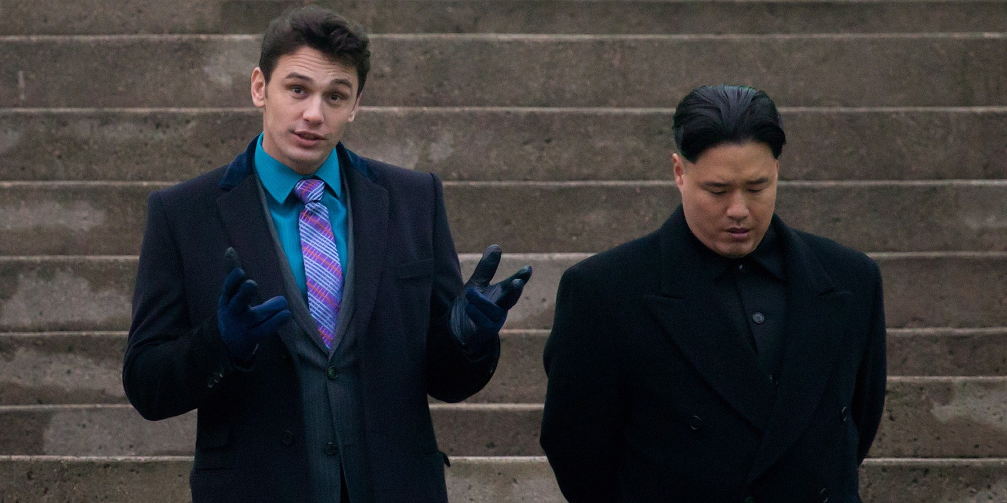 James Franco e Randall Park como Kim Jong Un.