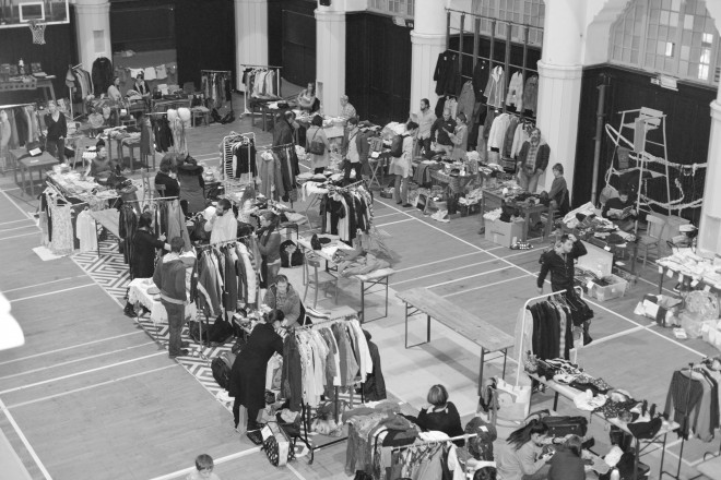 Garage sale in the Tabor sports hall
