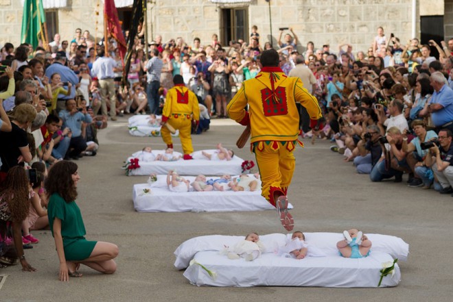 Jumping over babies “El Colacho”, Spain