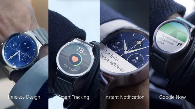 The Huawei Watch is available in over 40 different watch face designs.