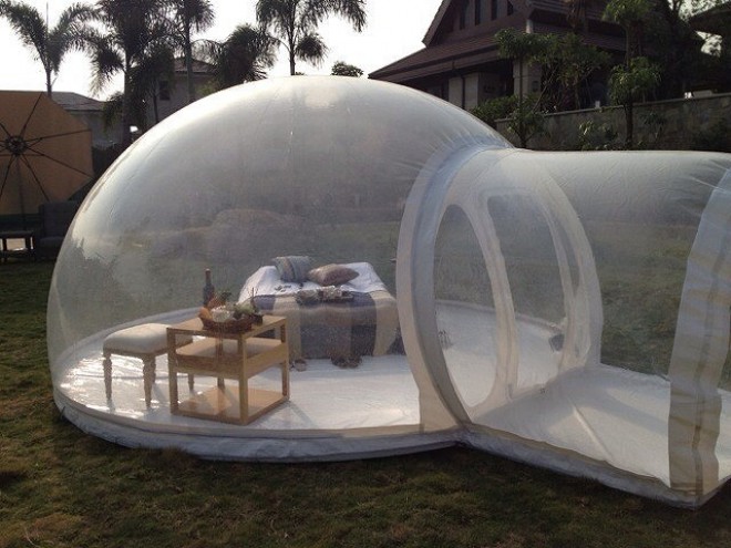 Prowokacyjny Bubble Tent to namiot dla odważnych.
