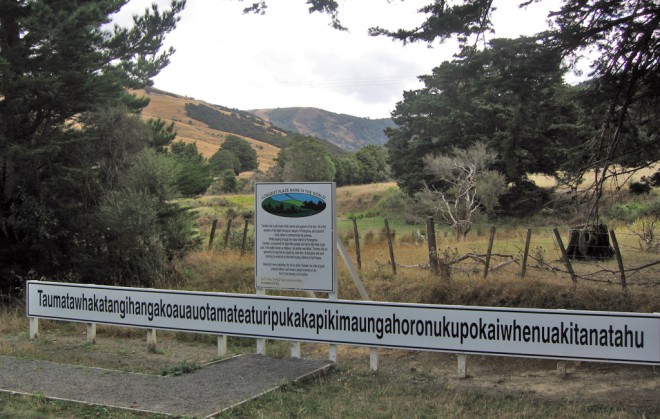 Kraj z najdaljšim imenom na svetu (Nova Zelandija).