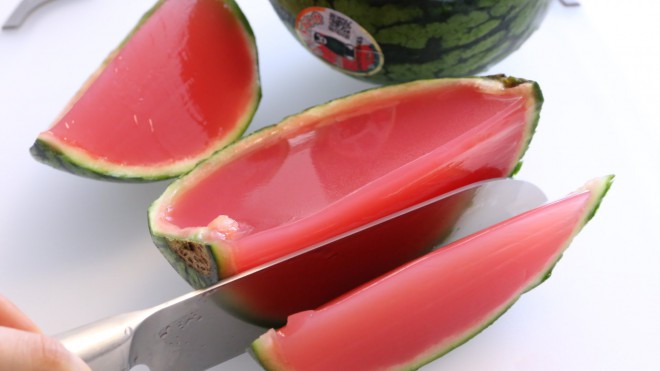Deilig gelé vannmelon.