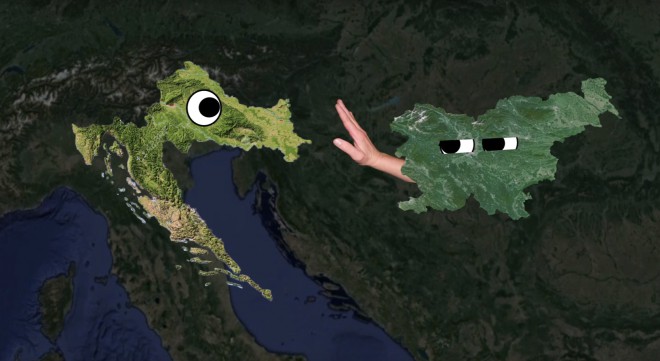 V učni uri iz geografije o Hrvaški je omenjena tudi Slovenija.