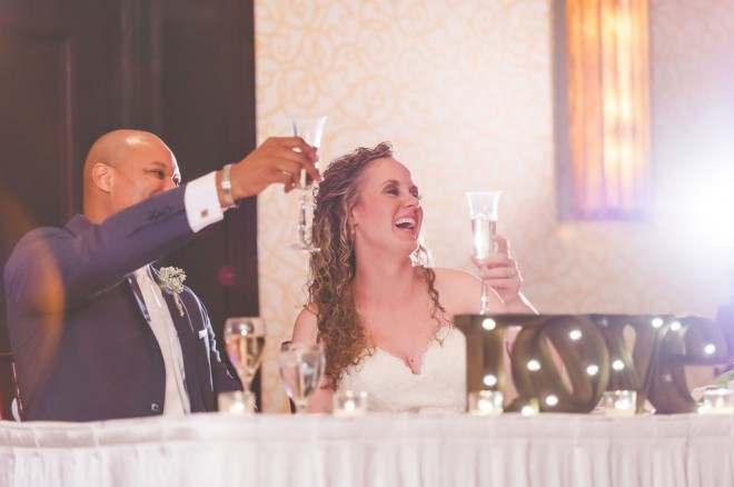 Wedding photos with food and drinks are a must in your wedding album.