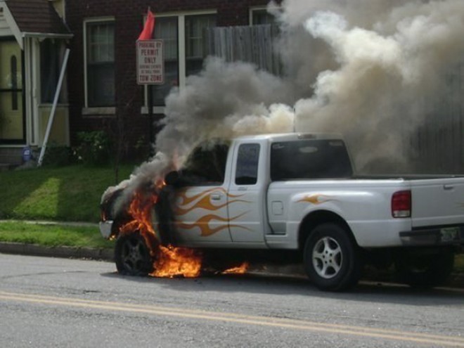 Those flames look so real… ouch, oops…