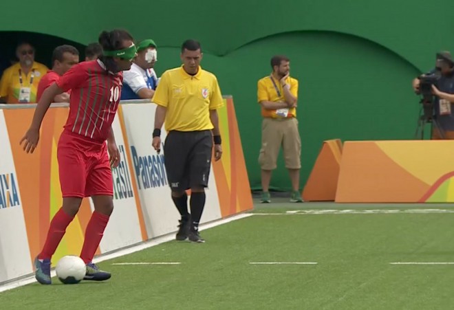 Slepi nogometaš Behzad Zadaliasghari je na paraolimpijskih igrah dosegel spektakularen gol.