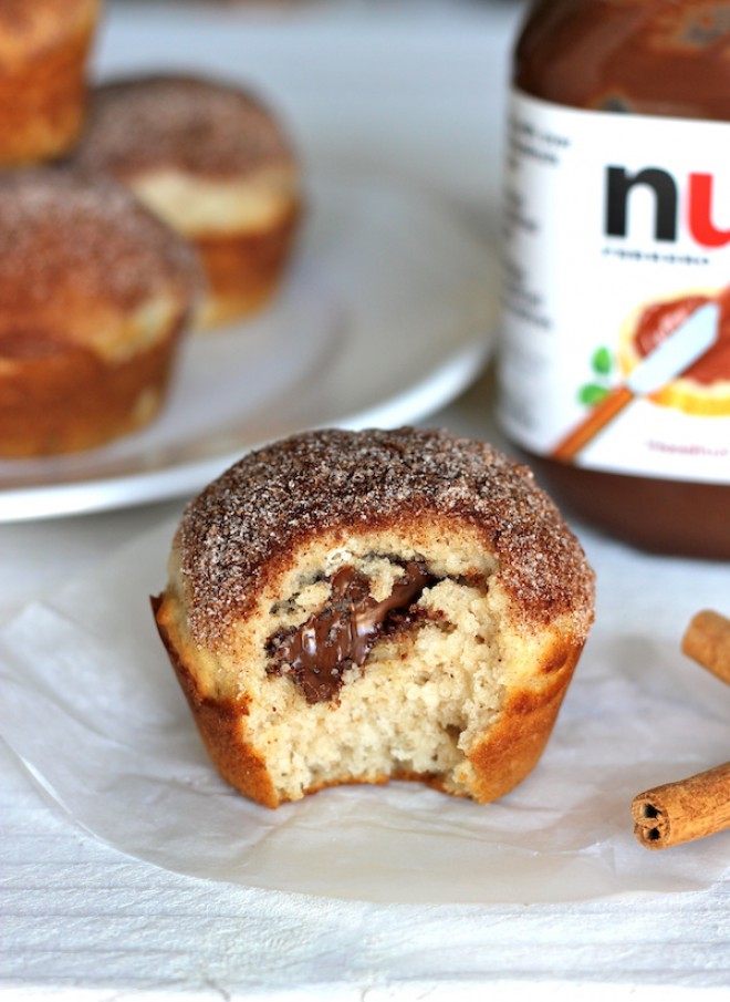 Un muffin au chocolat avec Nutella satisfera votre dent sucrée.