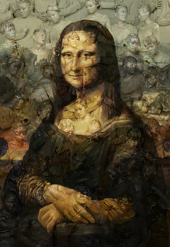 Mona Liza iz poslikanih teles.
