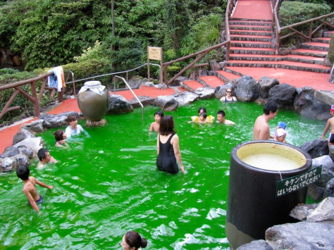 Baño de té verde.