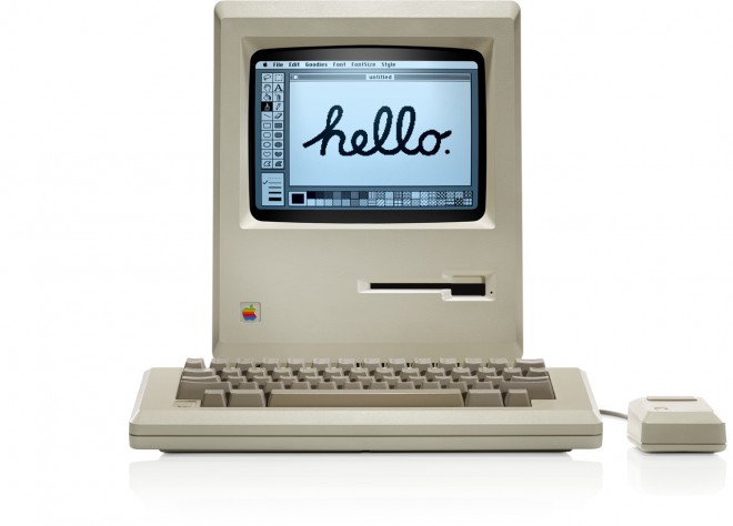 Starý dobrý Macintosh.