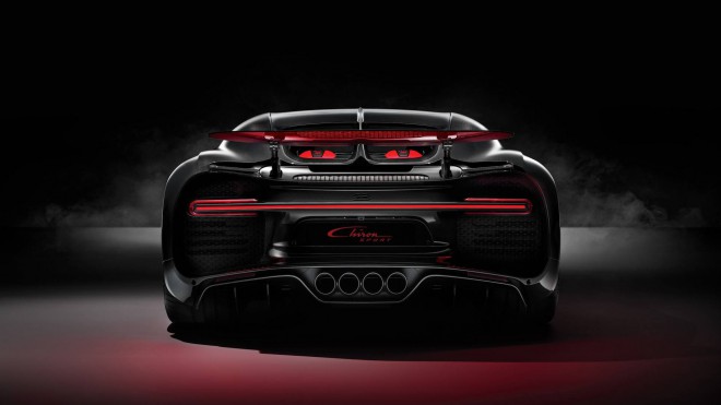 Das Heck des Bugatti Chiron Sport