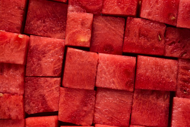 Watermelon is rich in acid, which acts as an exfoliant on the skin. 