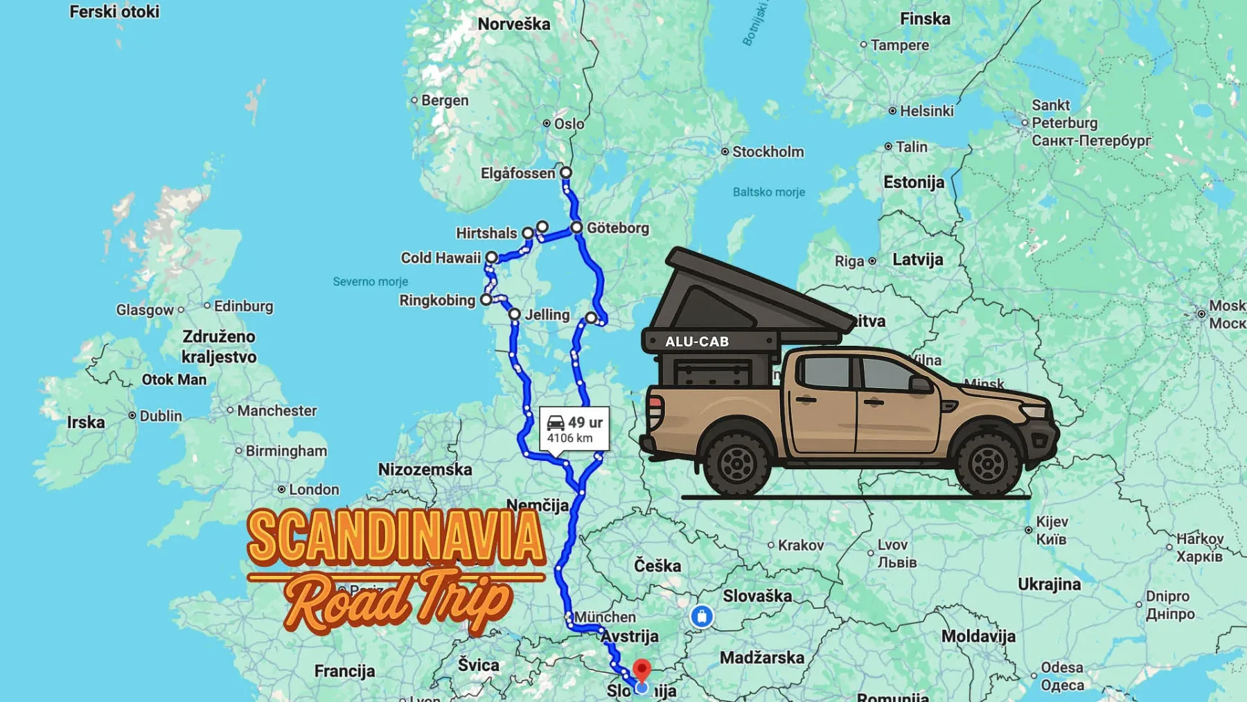 12-dnevni roadtrip po Skandinaviji: Danska in zahodna obala Švedske z overland vozilom