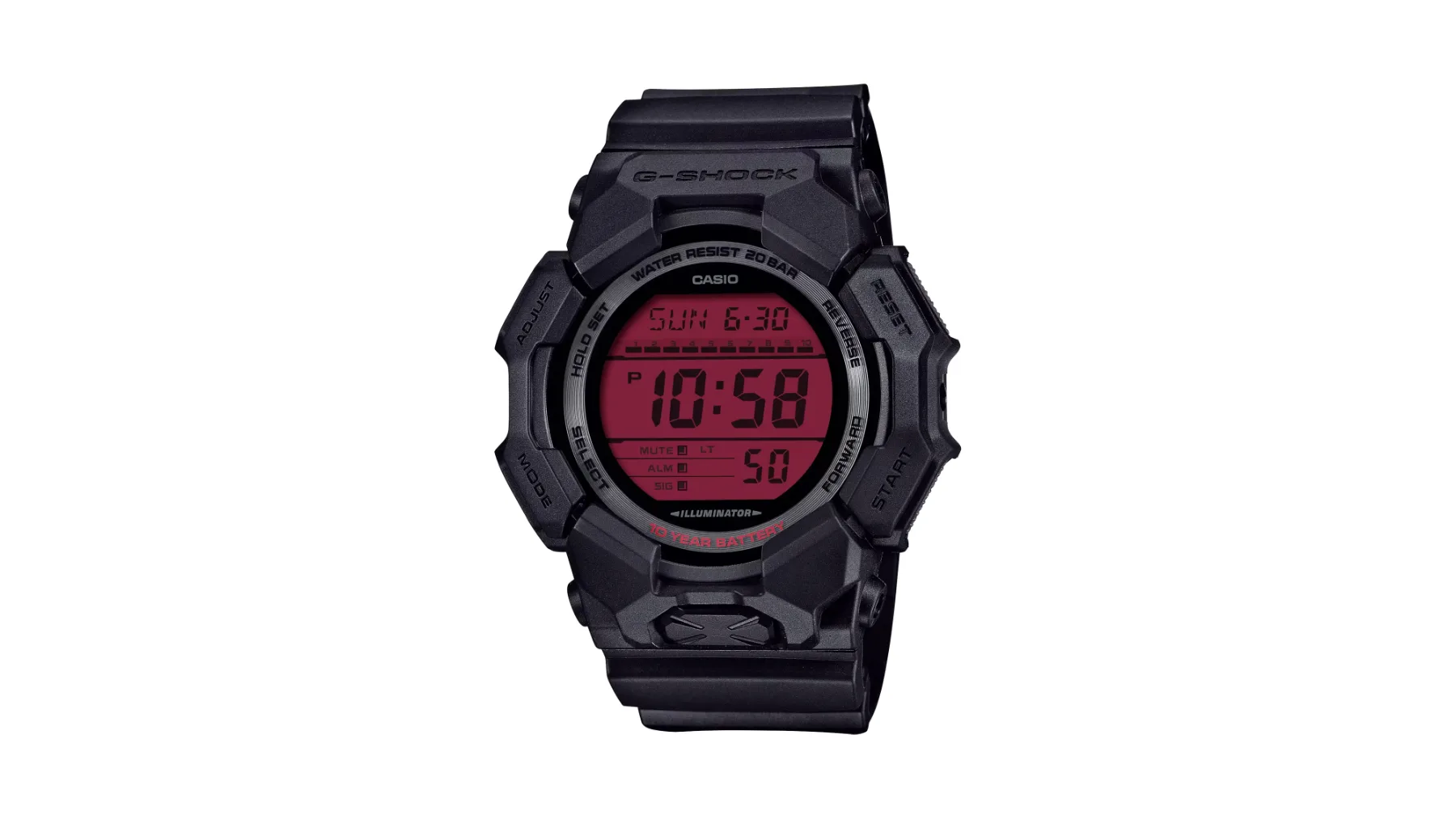 99€ za legendarno Casio G-Shock GD-010BBR-1: črna moč z rdečim utripom – ujami jo do razprodaje