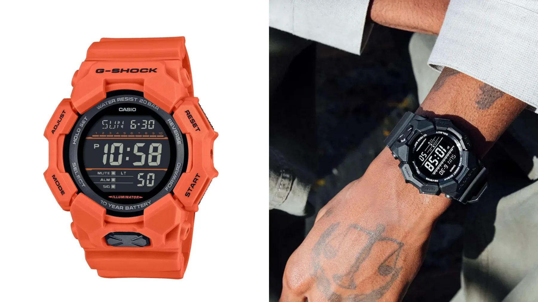 99€ za legendarno Casio G-Shock GD-010BBR-1: črna moč z rdečim utripom – ujami jo do razprodaje