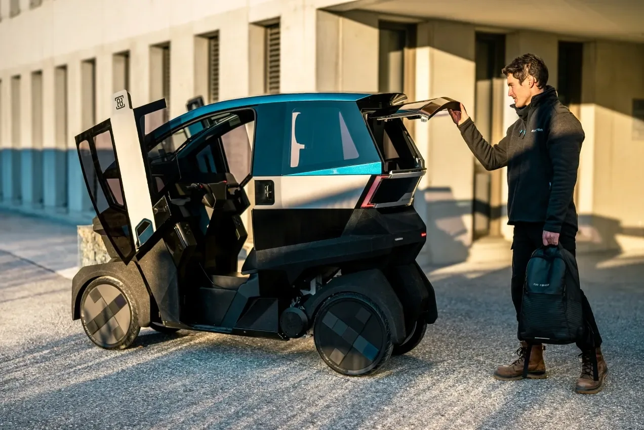 AE Motion: Majhen električni nagibni čudež, ki združuje motocikel in avtomobil