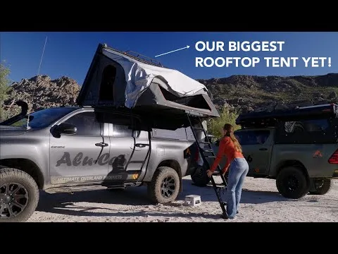 Alu-Cab RT-4S za 4 osebe: je največji družinski strešni šotor za overlanding