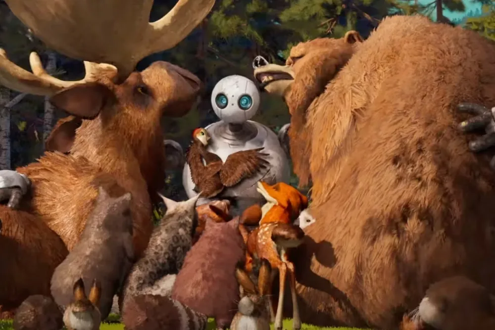 Animirani film The Wild Robot: očarljiva pripoved o preživetju, tehnologiji in naravi