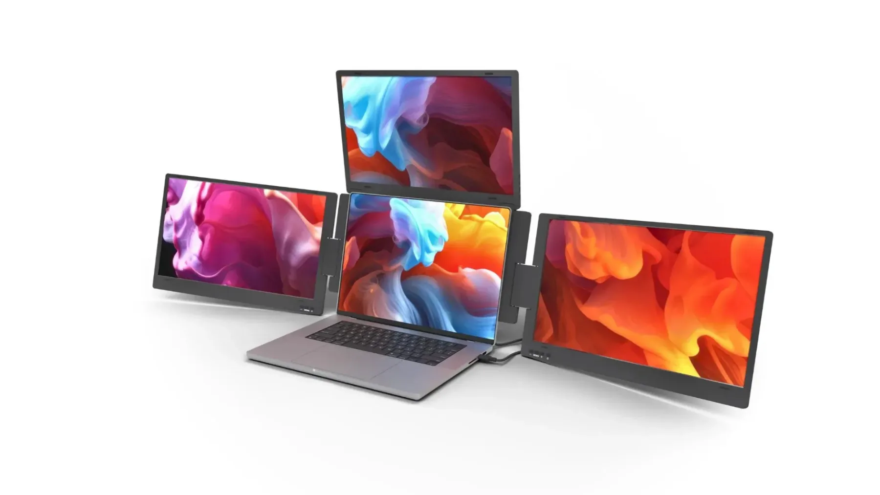 Aura Triple Boost 14 Pro: Ko ti en zaslon več ni dovolj, dobiš kar tri dodatne zaslone prenosnika