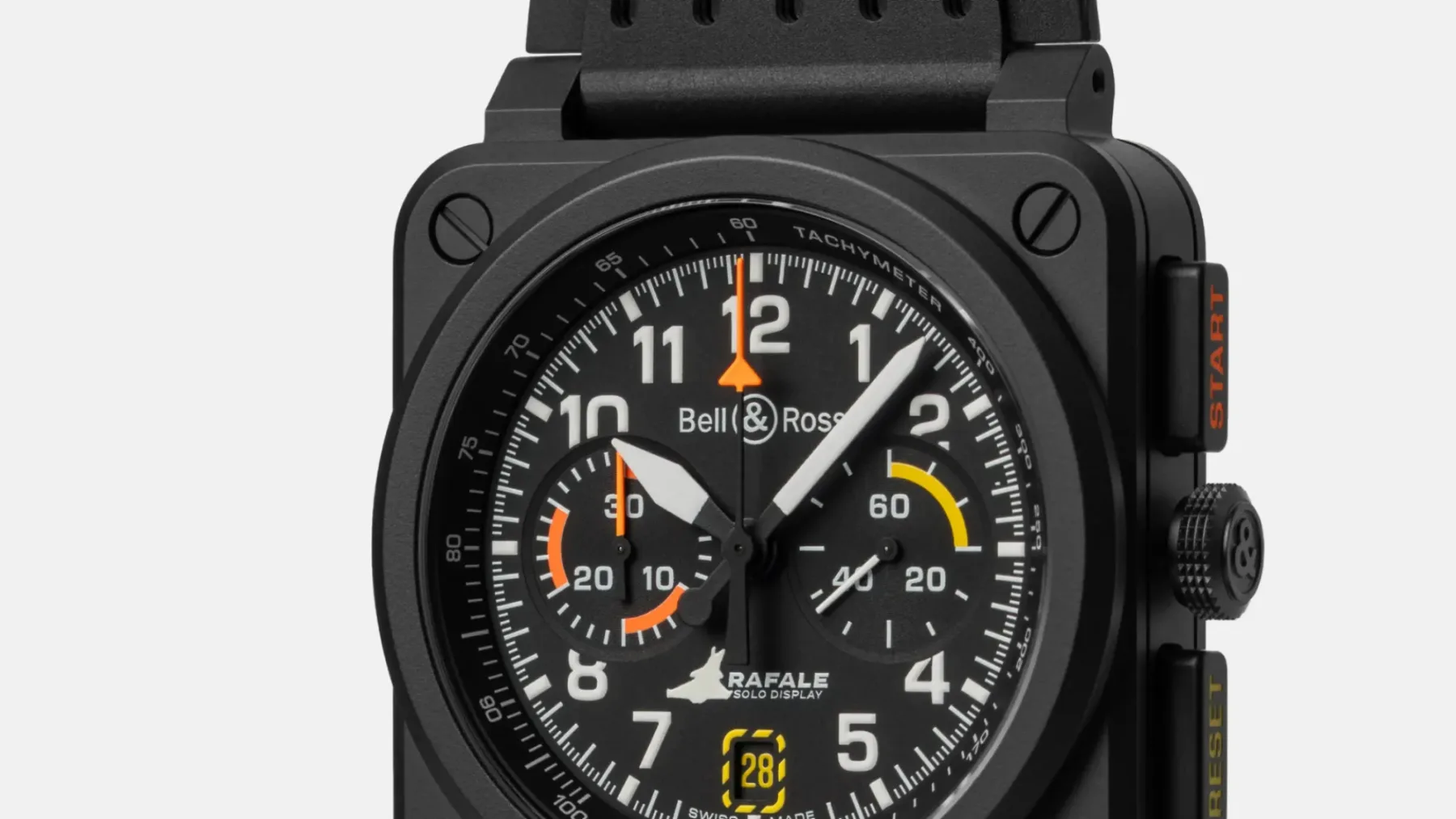Bell & Ross BR‑03 Chrono Rafale Solo Display: ko lovec Rafale pristane na zapestju