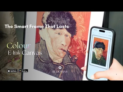 BLOOMIN8: Pametni barvni E-Ink okvir za slike, ki zamenja umetnost tako preprosto kot telefon ozadje