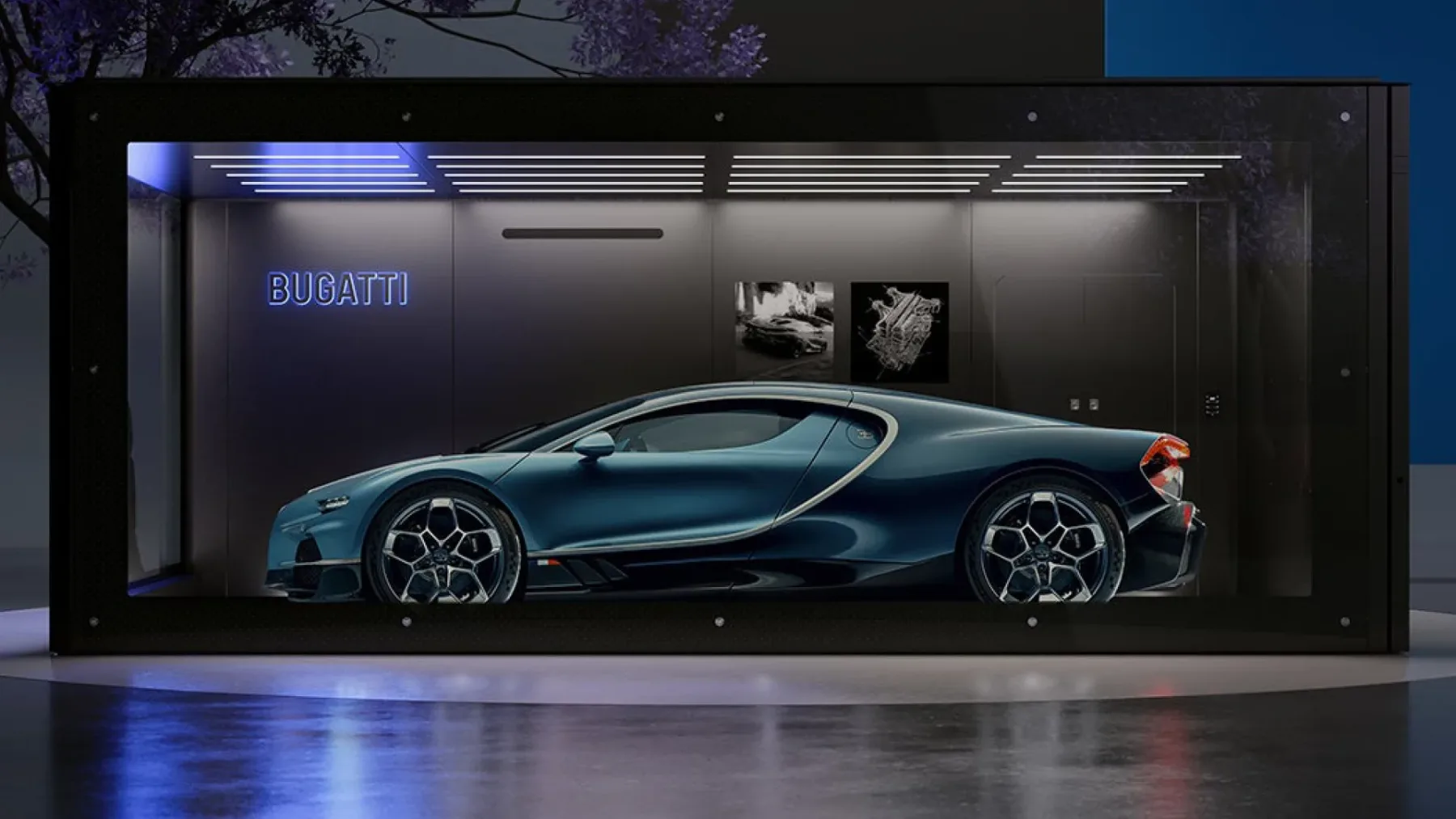 Bugatti FG-01 garaža: razkošje za vašega konjička iz sanj