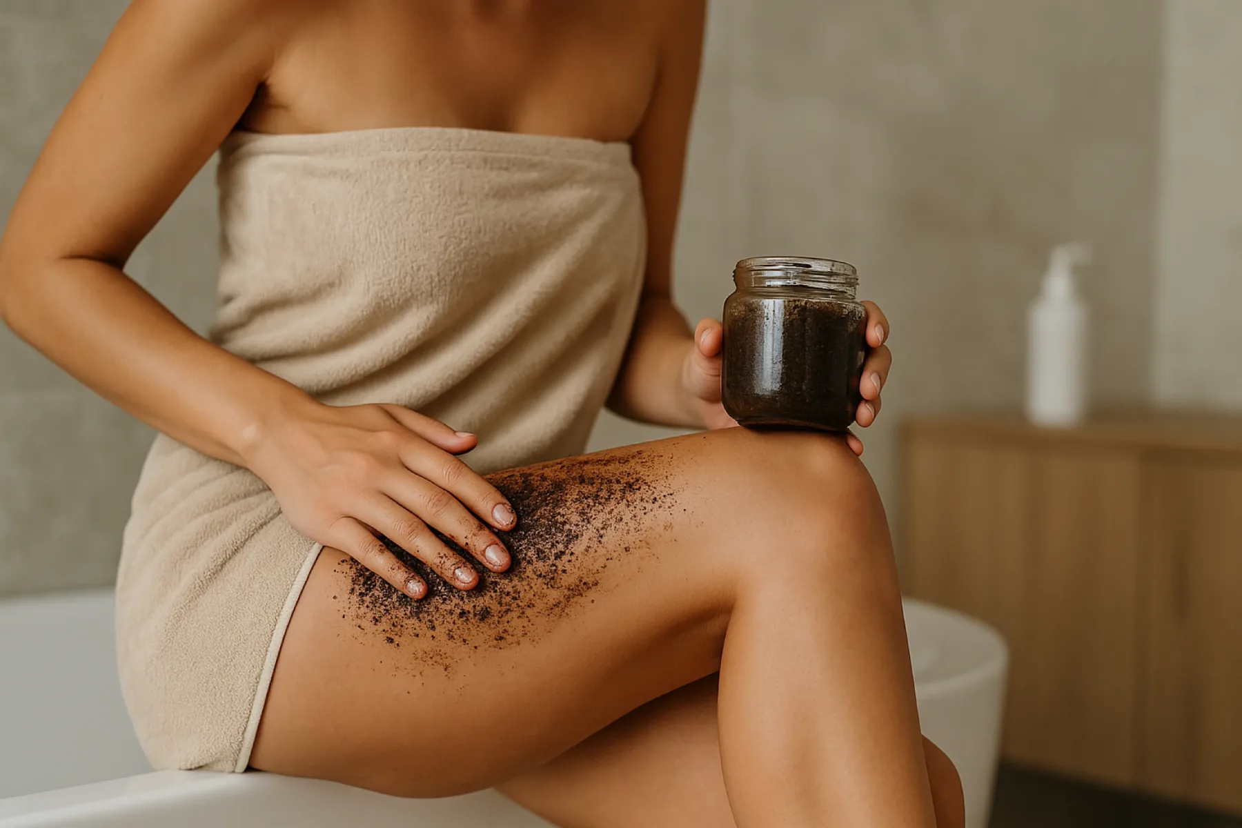 “Bye-Bye Cellulite” je neverjeten trik s kavnim pilingom za gladko kožo brez celolita