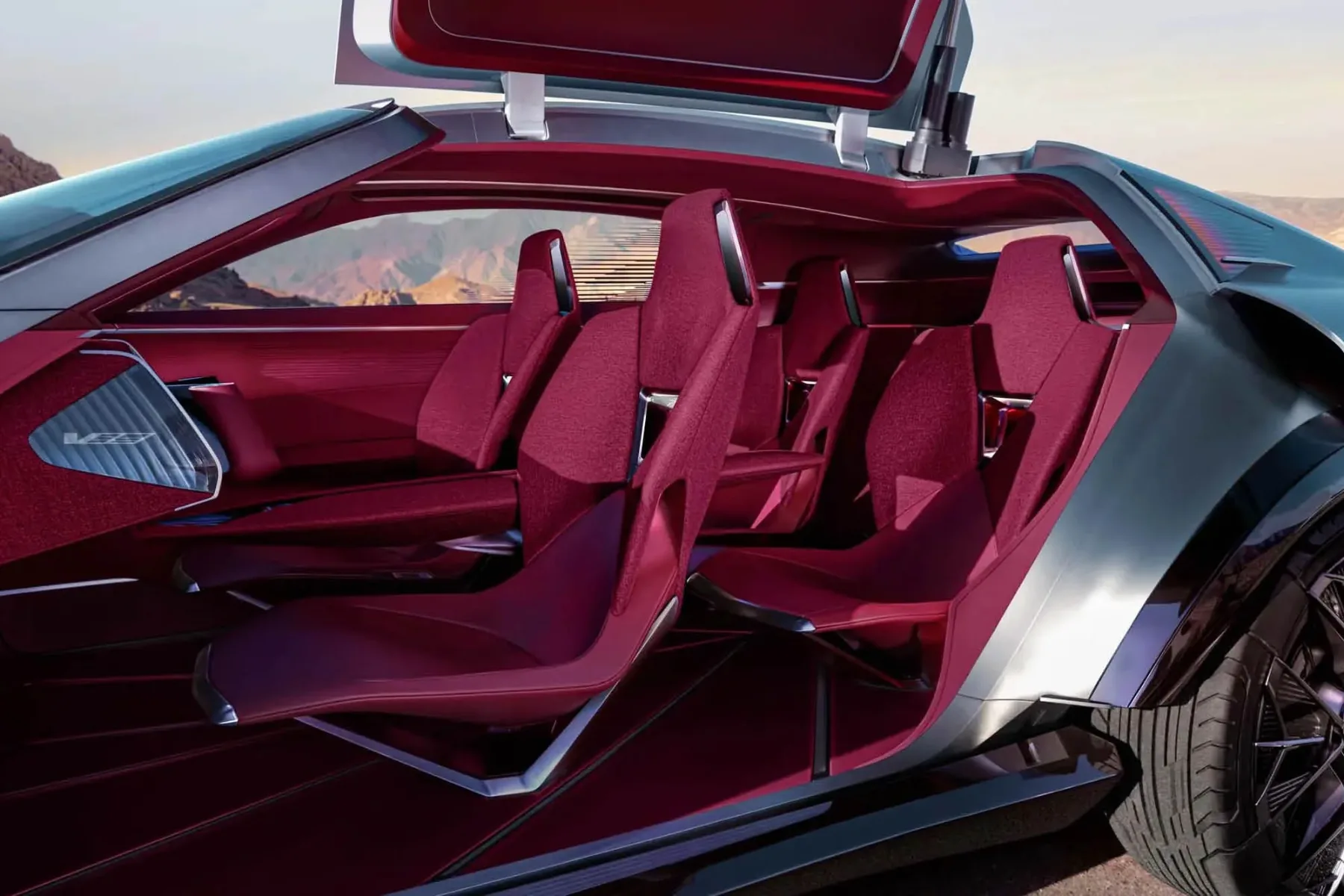Cadillac Elevated Velocity: koncept z gullwing vrati, puščavskim apetitom in wellnessom za volanom