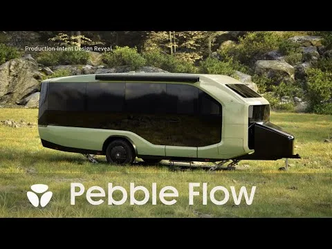 Camping prikolica Pebble Flow je futuristična camping prikolica iz prihodnosti, ki se sama parkira