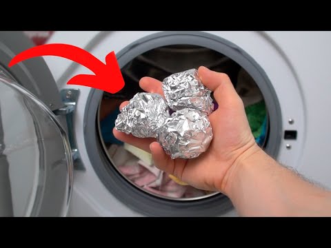 Čarobno zlikano perilo iz pralnega stroja?! Trik z aluminijasto folijo!