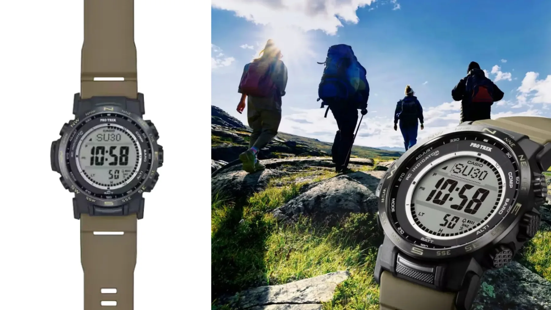 Casio gre dobesedno v temo s Casio PRW-35LD-5JF: nova Casio Pro Trek serija s fosforescenčnim digitalnim zaslonom