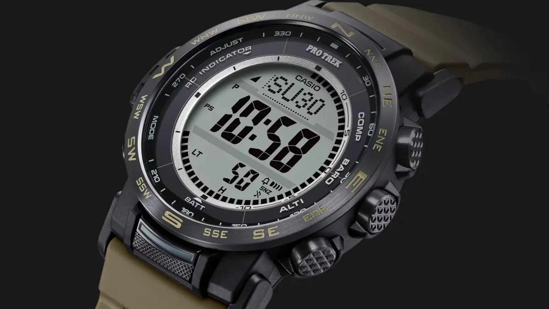 Casio gre dobesedno v temo s Casio PRW-35LD-5JF: nova Casio Pro Trek serija s fosforescenčnim digitalnim zaslonom