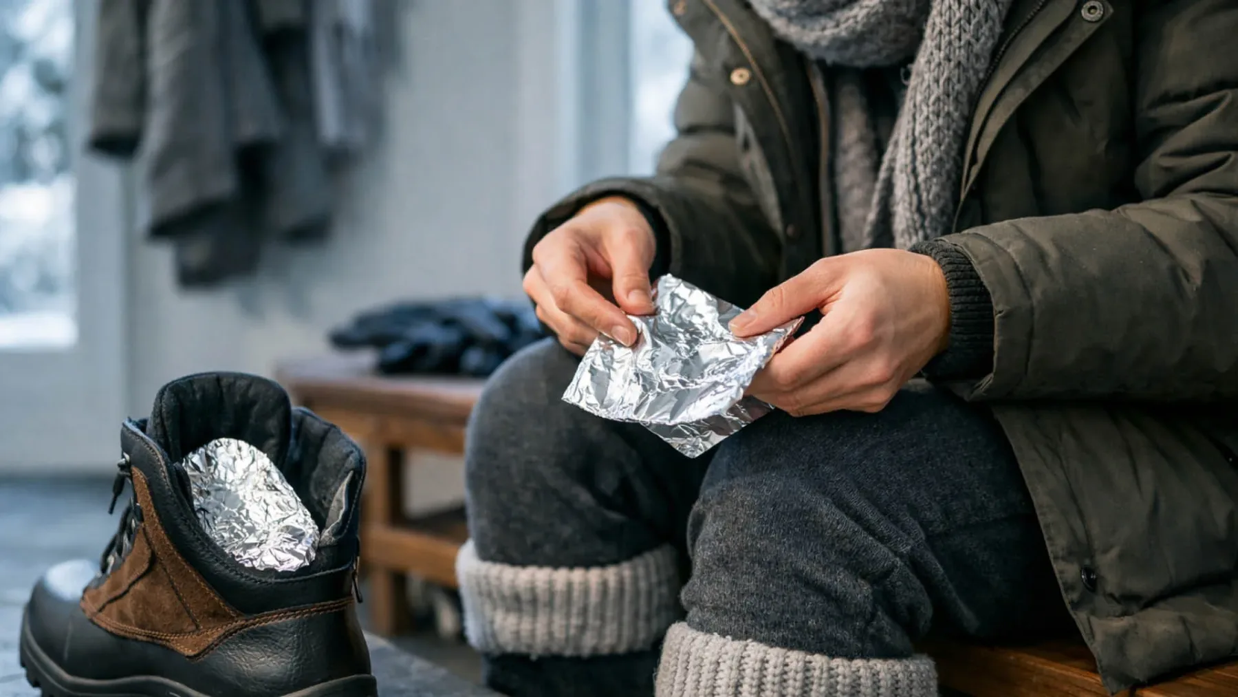 Če vas pozimi zebe v noge, poskusite trik z alufolijo: stopala bodo topla tudi pri –10 °C