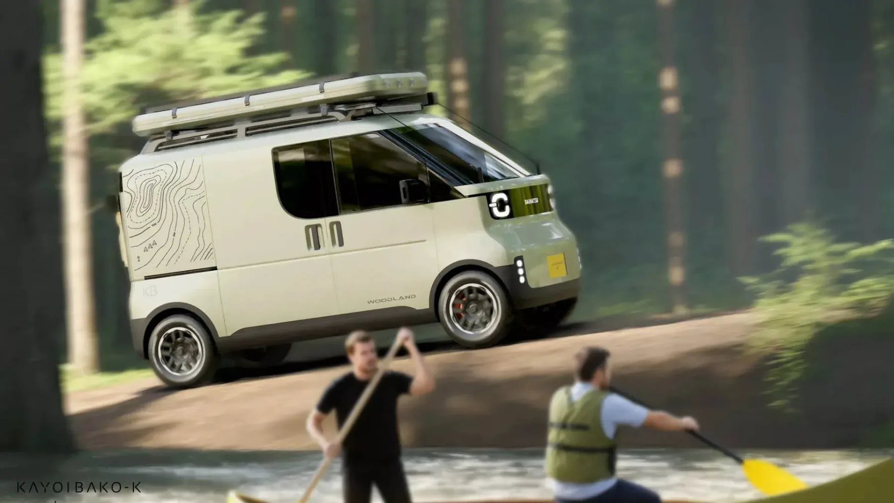 Daihatsu KAYOIBAKO‑K Camper Van Concept – mikro kocka, mega ideja za delo in vikend pobeg