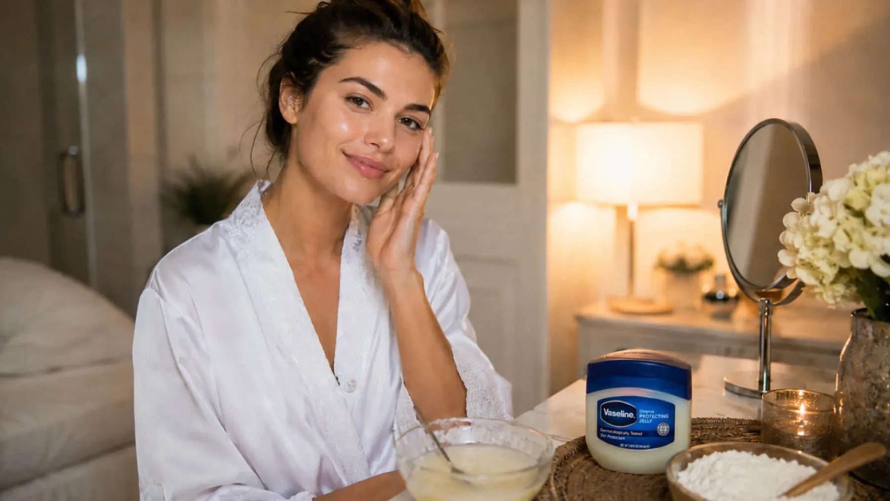 Domača maska iz vazelina in koruznega škroba: viralni beauty booster, ki mu pravijo “naravni botoks”