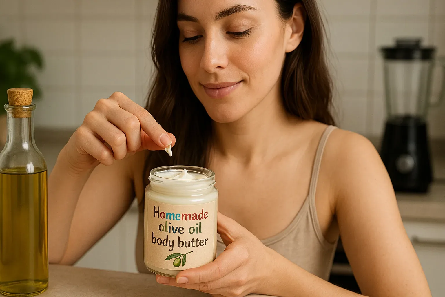 Domači body butter iz olivnega olja: svilnata koža kot pri 20. letih