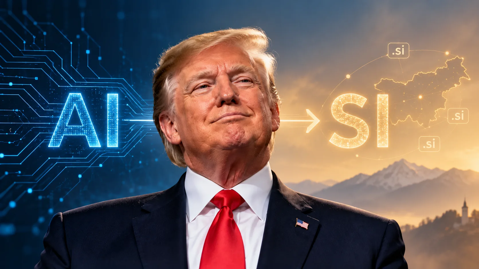 Donald Trump preimenoval AI v SI: Slovenske domene.si čez noč postale novo digitalno zlato