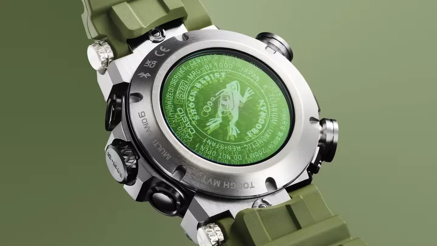 G-SHOCK Frogman – MRG-BF1000RG-3A: Titan, žaba in 4.900 evrov