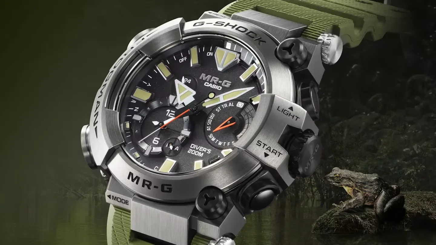 G-SHOCK Frogman – MRG-BF1000RG-3A: Titan, žaba in 4.900 evrov